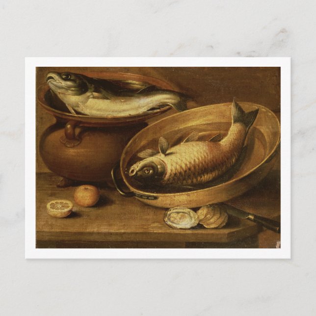 Fiskens och fiskarnas liv vykort (Framsida)