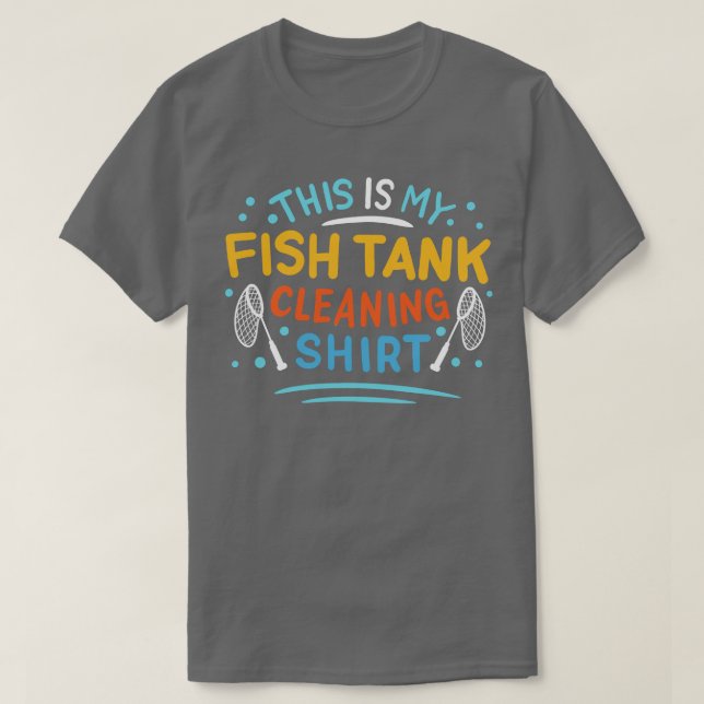 Fiskens Tank Städning Aquarium T Shirt (Design framsida)
