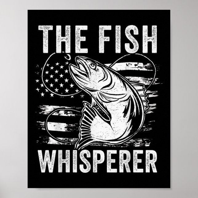 Fiskens viskare Usa flagg fiske Poster (Framsidan)