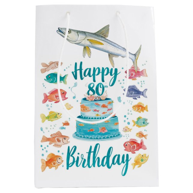 Fiskentusiast 80-årsdag Akvarell  (Framsidan)