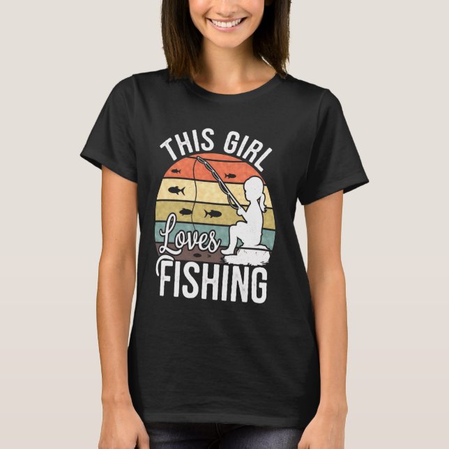 Fiskentusiast flickdesign för kvinnor, tonåringar  t shirt (Framsida)