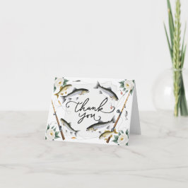 Fiskentusiaster Tack med fisk och blommor