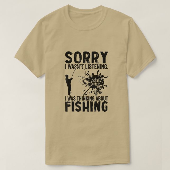 Fiskeoffert Fiskare Pun Tet Design T Shirt (Design framsida)
