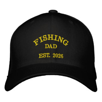 Fiskepappa Est. 2026 | Broderad Design Keps