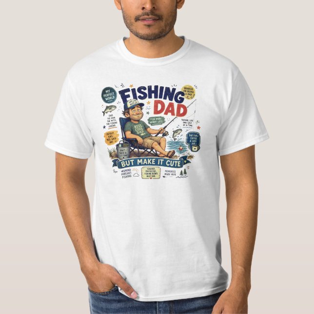 Fiskepappa - Välj din storlek  T Shirt (Framsida)