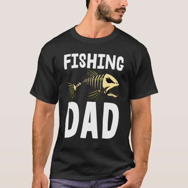 Fiskepappashort Skelett Fiskben Överdelar Vassa Tä T Shirt (Framsida)