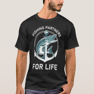 Fiskepartner för livet t shirt