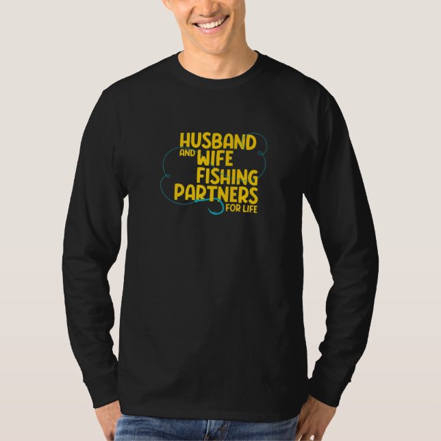 Fiskepartner i make och maka för Life-finansiering T Shirt (Framsida)