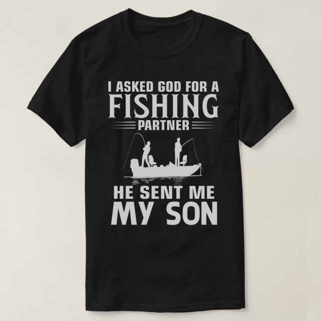 Fiskepartner som han skickade mig MY SON T Shirt (Design framsida)