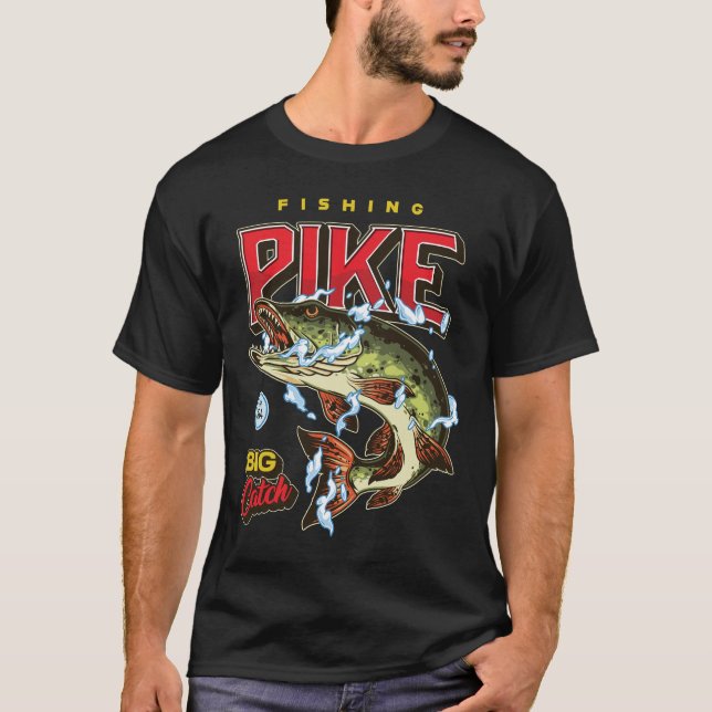 Fiskepike - Big Catch T-Shirt (Framsida)