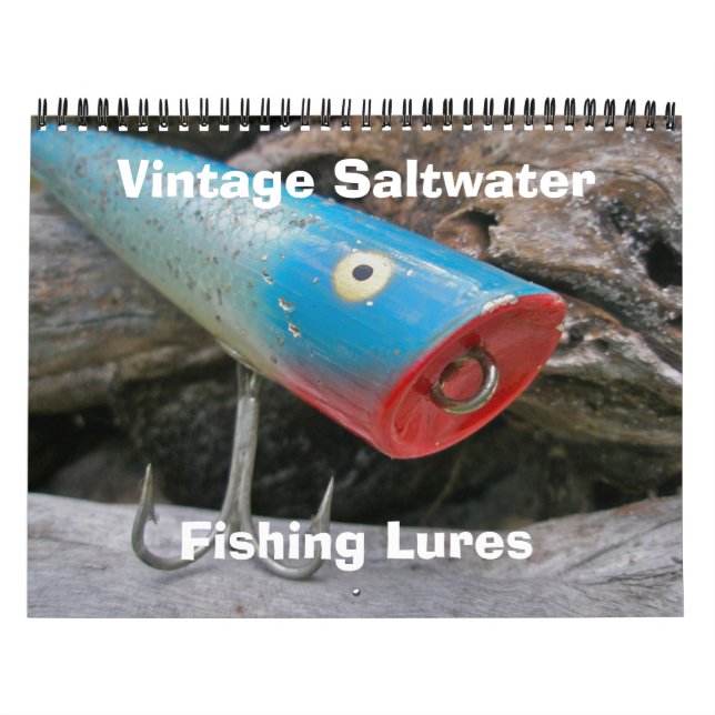 Fiskeplåtar för Saltwater-Vintagen i kalendern Kalender (Omslag)