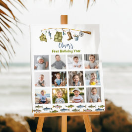 Fiskepojke Birthday Photo Milestone-skylt Poster
