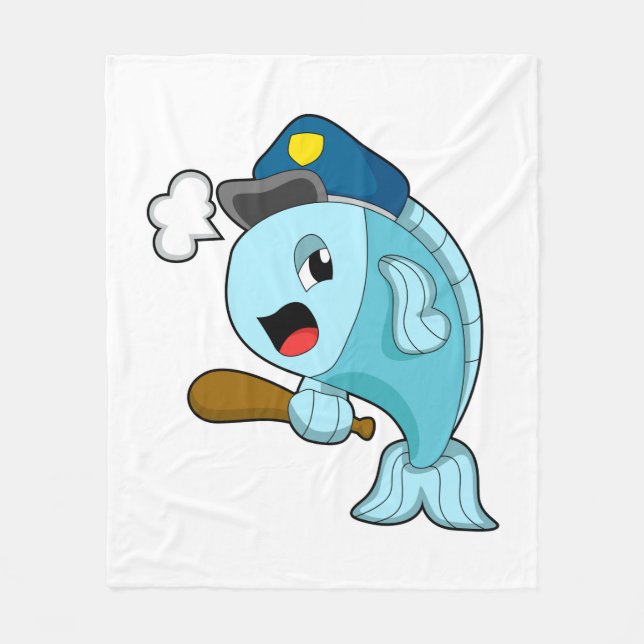 Fiskepolisens poliskår fleecefilt (Framsidan)