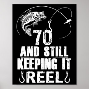 Fiskepresent till 70-årsdag Fiskare 70 år gammal Poster