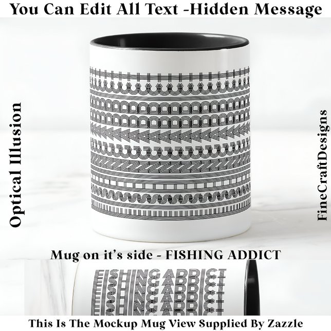 Fiskerådgivare Gömt meddelande - Funny Novelty 111 Mugg (Skapare uppladdad)
