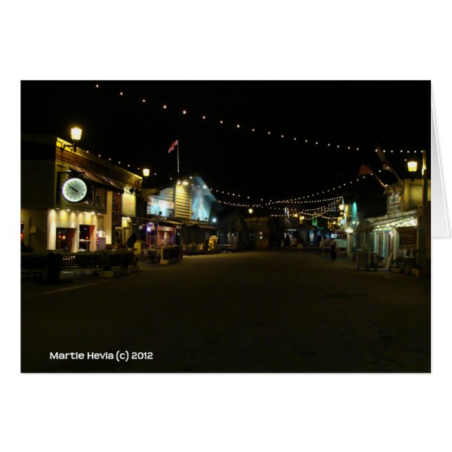 Fiskerborre i Monterey Hälsningskort (Framsidan Horizontal)