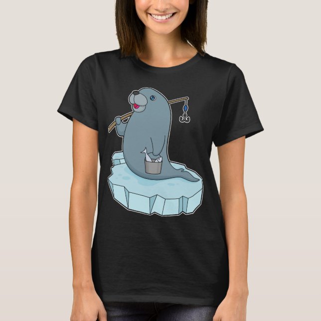 Fiskeredja för sigillfiske t shirt (Framsida)