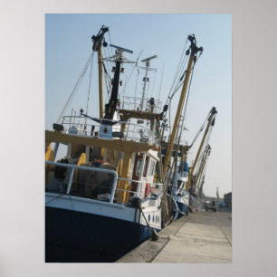 Fiskeredlare på Quay Photo Poster utskrift