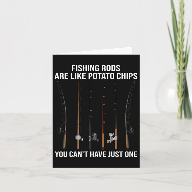 Fiskeredskap är som potatis Chip som man inte kan  Kort (Framsida)