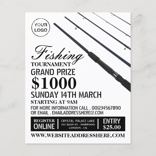 Fiskeredskap, evenemangsreklam för fiskeredskap flygblad (Framsidan)