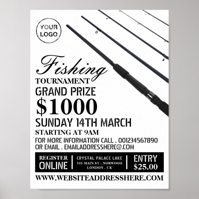Fiskeredskap, evenemangsreklam för fiskeredskap poster (Framsidan)