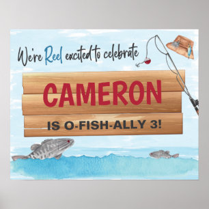 Fiskeredskap i någon roligt, någon Födelsedagsfest Poster