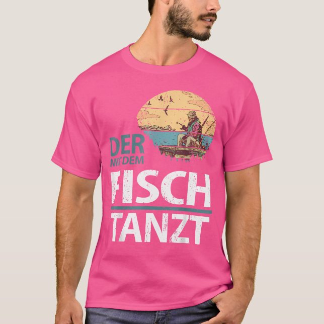 Fiskeredskap med fisken t shirt (Framsida)