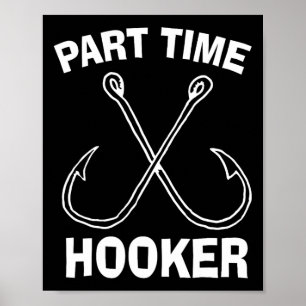 Fiskeredskap Rolig Deltid Vintage Present T-Shirt Poster