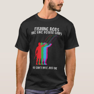 Fiskeredskapen liknar potatis Chip Fiskare i Manar T Shirt
