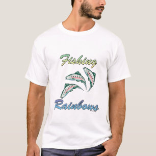 Fiskeregnbågar som fiskar regnbågeforellen t shirt