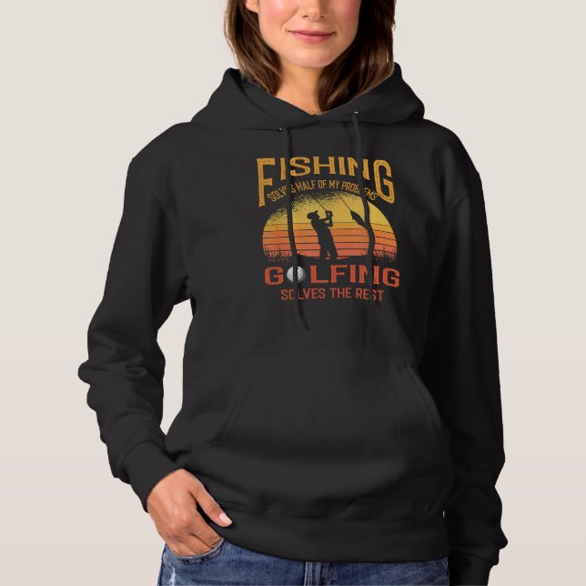 Fiskereserver hälften av mina problem Golfing Solv T Shirt (Framsida)