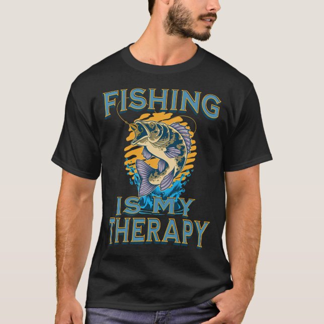 FISKERI är min terapi T Shirt (Framsida)