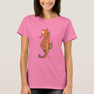 Fiskeridesign Sea Horse Front logotyp T shirt