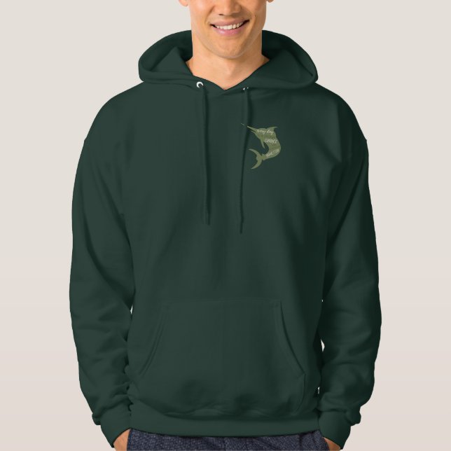 Fiskerimotivation | Marlinfisk | Svärdfisk Hoodie (Framsida)