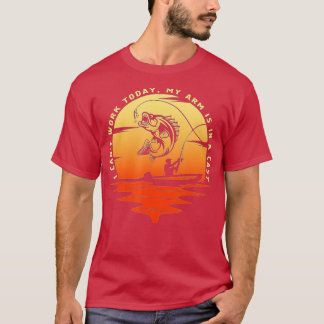 Fiskerman Gift, jag kan inte jobba idag... arm är T Shirt
