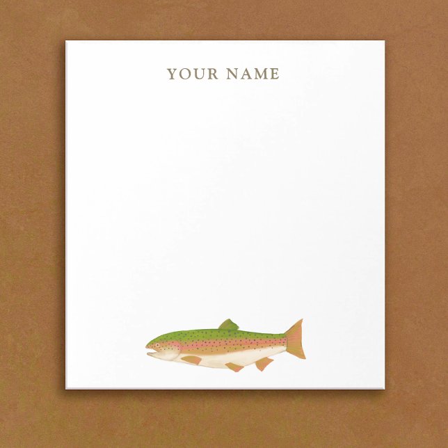 Fiskerman Rainbow Trout Stationery Anteckningsblock (Skapare uppladdad)