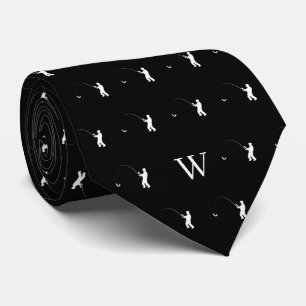 Fiskerman tar bort betet Monogram Initial Black Wh Slips