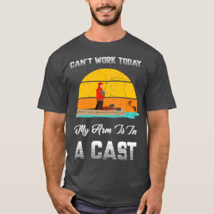 Fiskermannen Cant Work My Arm är i en kustfond T Shirt