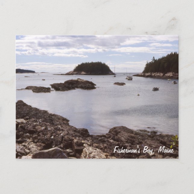 Fiskermannens Bay Maine Vykort (Framsida)