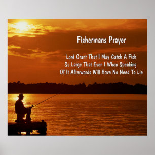 Fiskermannens bön Poster 24 tum x 20 tum, Papper p