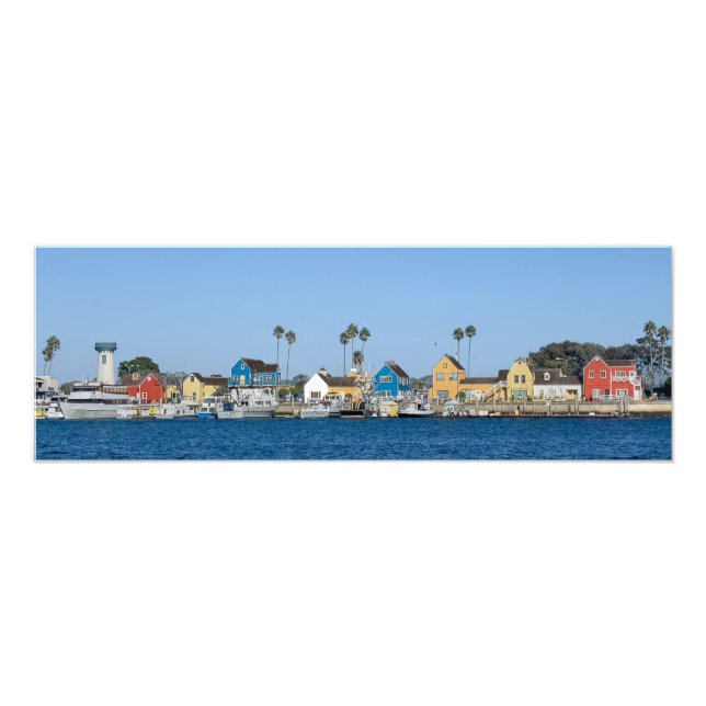 Fiskermannens by - Marina Del Rey, CA Fototryck (Framsidan)