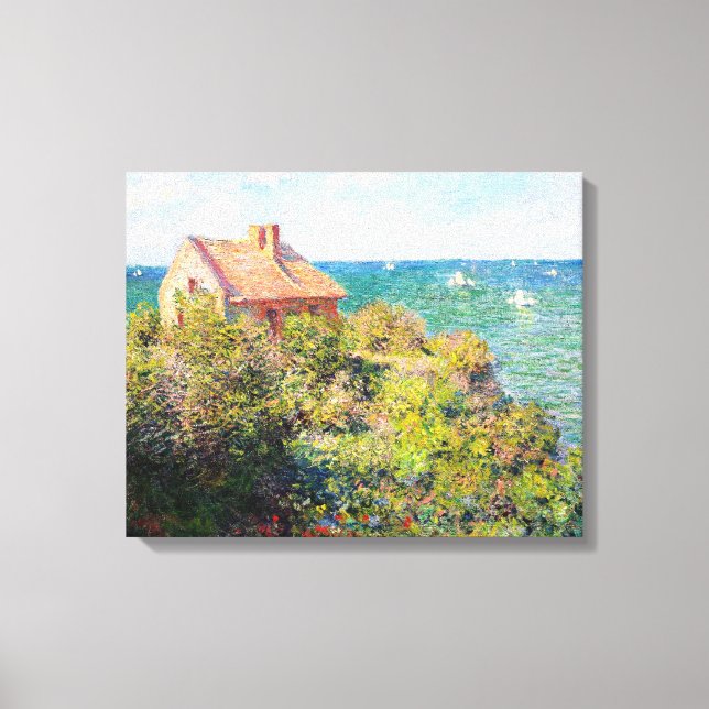 Fiskermannens stuga i Varengeville Claude Monet Canvastryck (Framsida)