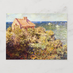 Fiskermannens stuga om ett klipp av Claude Monet Vykort