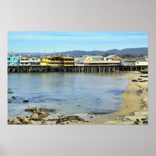 Fiskermannens Wharf i Monterey California Poster