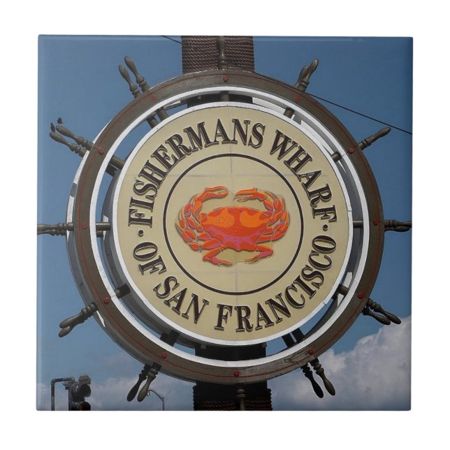 Fiskermannens Wharf San Francisco Kakelplatta (Framsidan)