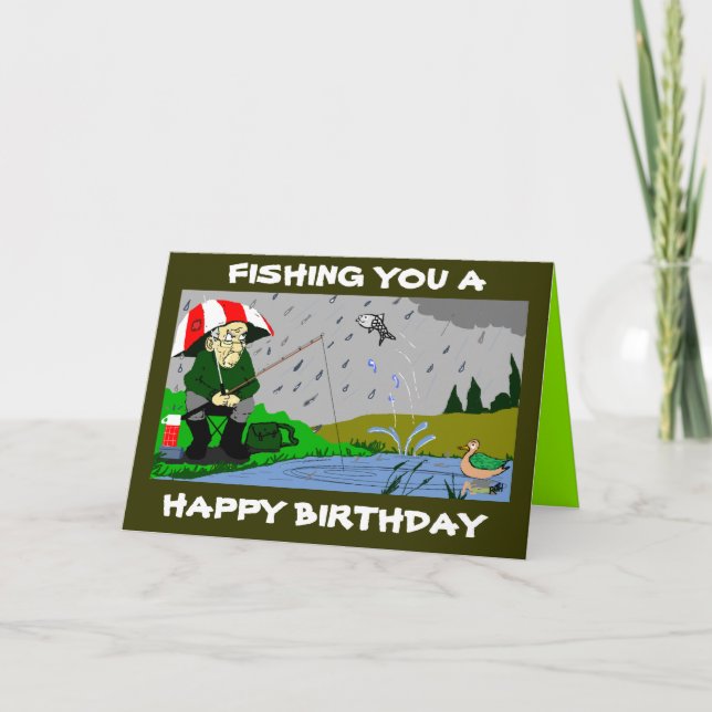 FISKERMANS BIRTHDAY CARD KORT (Framsida)