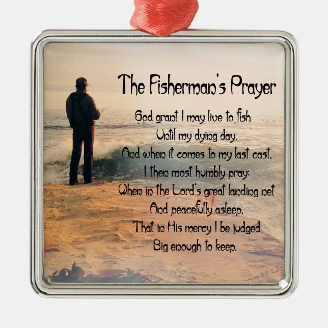 Fiskermans Prayer Julgransprydnad Metall (Framsidan)