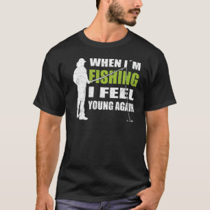 Fiskermansutrustning när jag fiskar känner sig ung t shirt