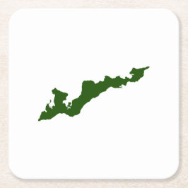 Fiskeröarnas Logotyp Pappra Underlägg - Grönt