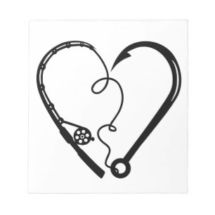 FISKEROD HEART KROK ANTECKNINGSBLOCK